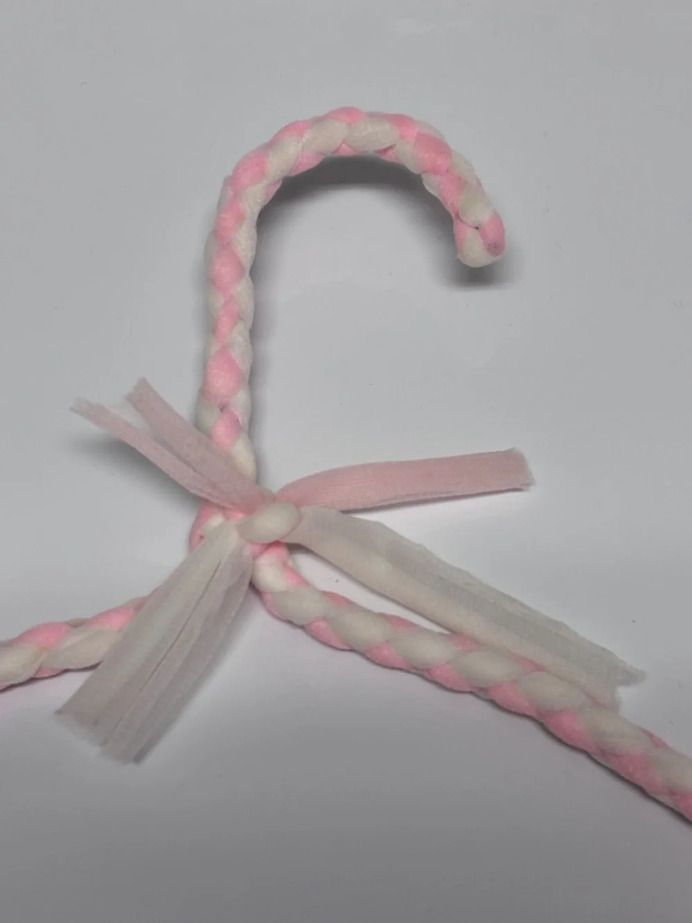 4 Ribbon Fabric Braided Hangers Vintage Blue Pink Red Closet Decor Grandmacore